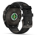 Garmin 010-02906-70 fēnix 8 47mm Solar 全方位戶外進階GPS智慧腕錶 (石墨灰 DLC鈦錶圈/獵影黑矽膠錶帶)